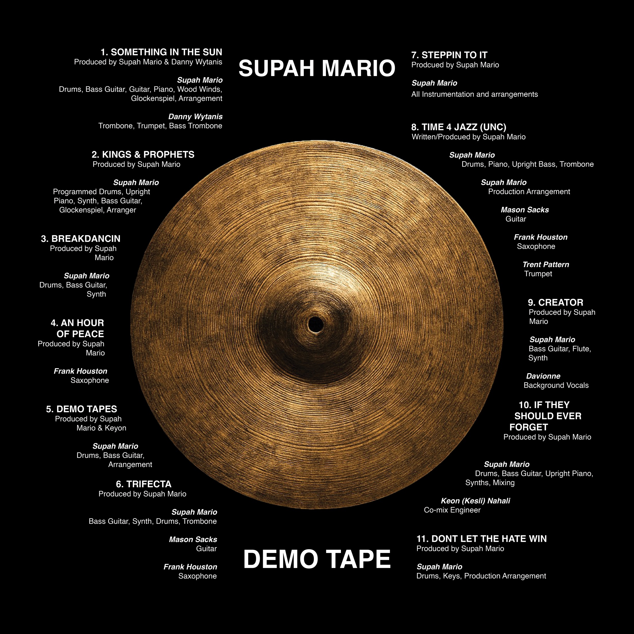 Supah Mario Demo Tape tracklist and musician credits