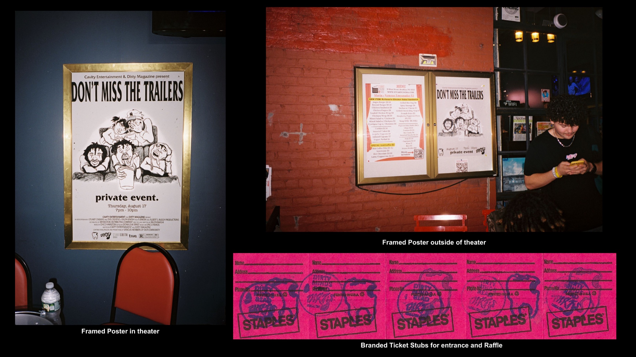 Don’t Miss The Trailers identity and ticket system