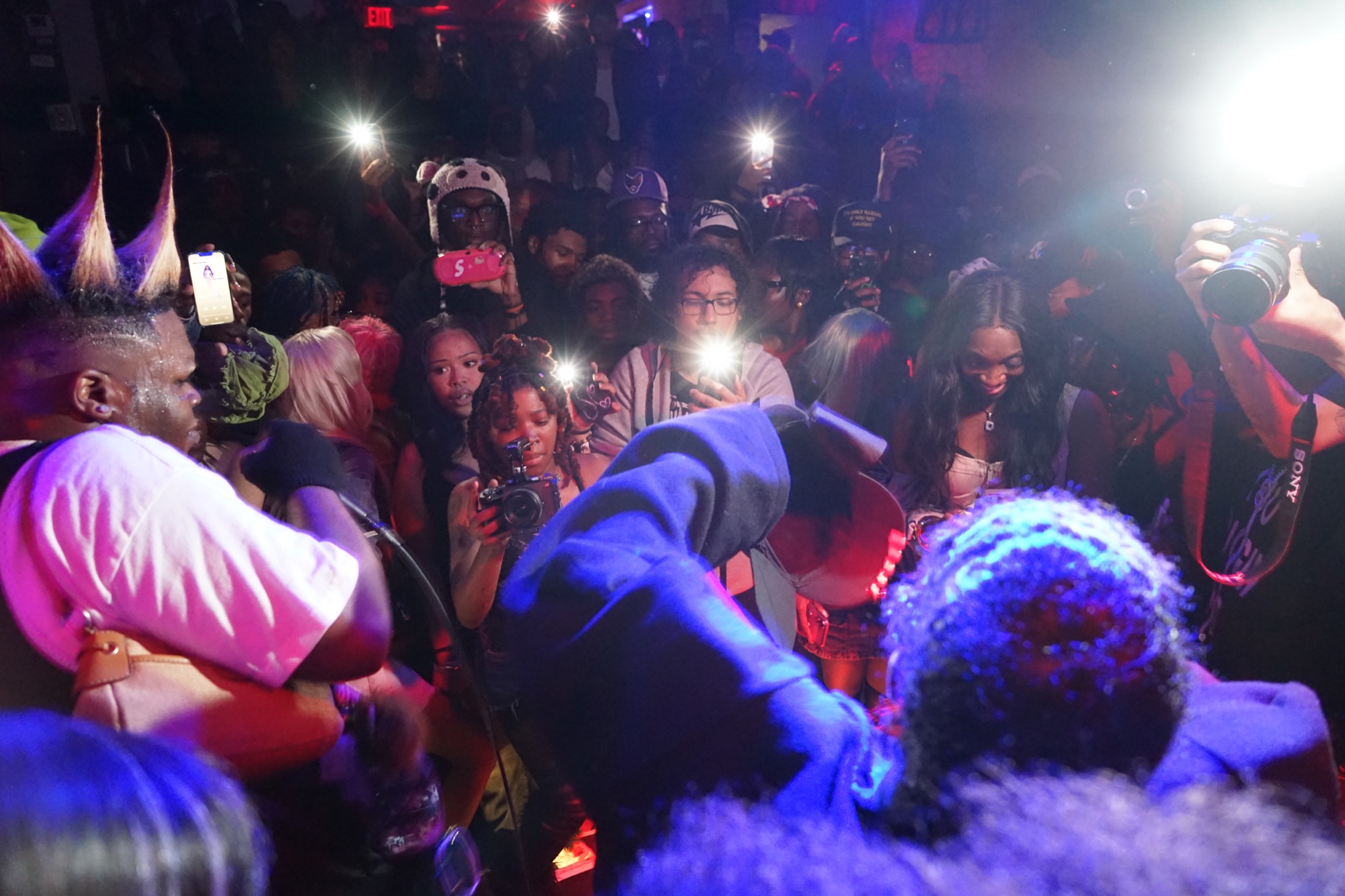 Crowd surrounding the stage at Enjoy The Ride photographed by Ellen Lee