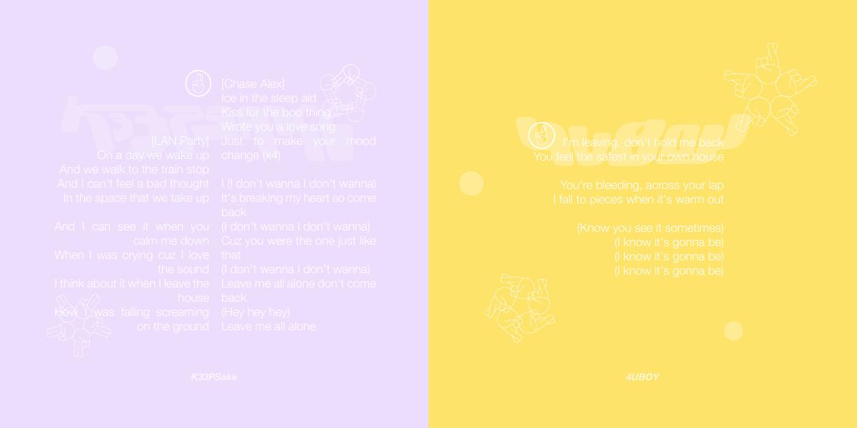 PLUR booklet lavender and yellow spread