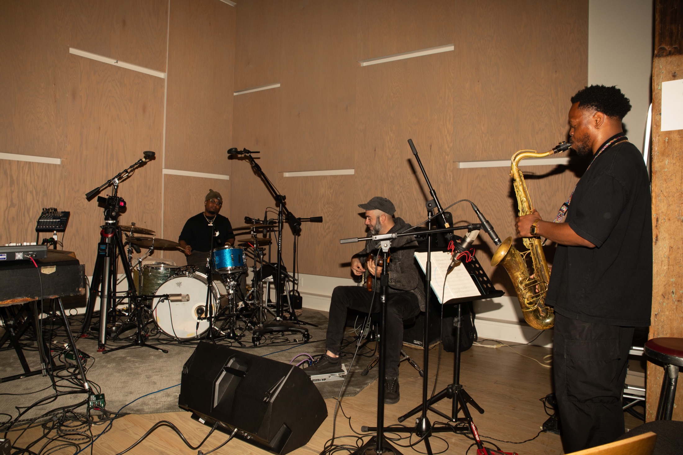 Supah Mario’s full band performing at Gary’s Electric photographed by Colin Padulo